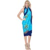 LA LEELA Women's Summer Bikini Wraps Beach Wrap Swimwear Cover up Skirt Bathing suit Swimsuit Sarong Coverups for Women One Size Blue, Tree - 4 of 4