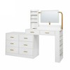 Okak Modern Vanity Desk with Ample Storage, Makeup Vanity with Mirror and 8 Drawers, Vanity Table for Bedroom, Living Room, White - 3 of 4