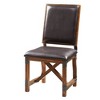 Lancaster Dining Chair Chocolate/Graphite: Faux Leather, Solid Wood Legs, Armless Design, 300 lbs Capacity - image 3 of 4