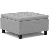CAVINAS Square Storage Ottoman Bench,Storage Ottoman with Lift Lids and Stitched Tuft Design for Living Room,Bedroom - 2 of 4