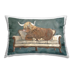 Stupell Industries Highland Cow on Couch, 14 x 20 - 1 of 3