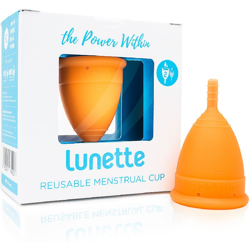 Lunette Reusable Fragrance Free Menstrual Cup - Orange Model 2, 1 of 2