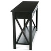 NicBex Crisscross Design Narrow Console Table with Storage,Entryway Table with 2 Drawers & Bottom Shelf,Foyer Table for Hallway,Living Room - 4 of 4