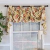 RLF Home Casa Di Diori 3-Scoop Victory Swag Center 25" Tails Elegant Window Treatment 4" Top Tabs 50" x 18" Cameo Cream - 2 of 3