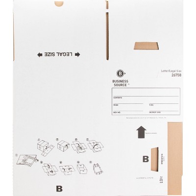White Medium-Duty Cardboard Storage Box with Lift-Off Lid