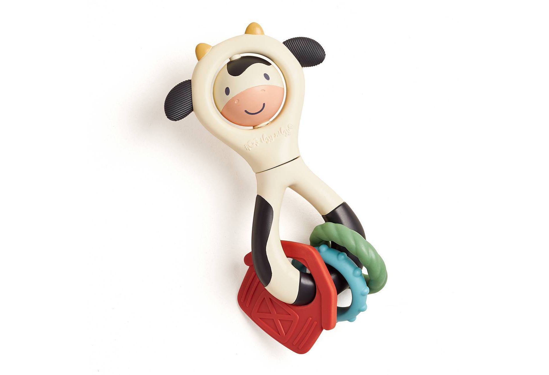 Itzy Ritzy Itzy Spinner Sensory Teething Rattle - Cow
