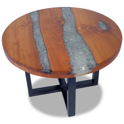 vidaXL Coffee Table Teak Resin 23.6Inch