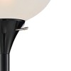 360 Lighting Bingham Modern Torchiere Floor Lamp with Side Lights 71 1/2" Tall Black Metal White Shade for Living Room Reading Bedroom Office House - image 3 of 4