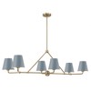 Crystorama Lighting Xavier 6 - Light Chandelier in  Vibrant Gold/Blue - 3 of 4