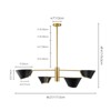 Rennnsan Orlena 46"W 4-Light Tiered Classic Dimmable Chandelier in Black - 3 of 4