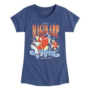 Girls' - Pokémon - Magikarp 90S Bootleg Fitted Short Sleeve Graphic T-Shirt - 1 of 4