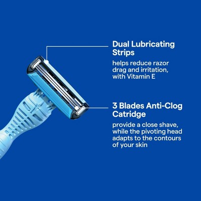 Sensitive Skin Men's 3-Blade Facial Disposable Razors - 3ct - up&up™