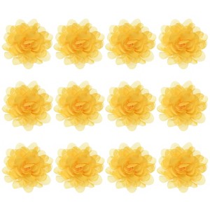 Unique Bargains Mesh Fabric Full Chiffon Flowers for DIY 12 Pcs - 1 of 4