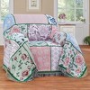 Collections Etc Charming Floral Patchwork Fringe Border Furniture Tapestry Throw - 2 of 2