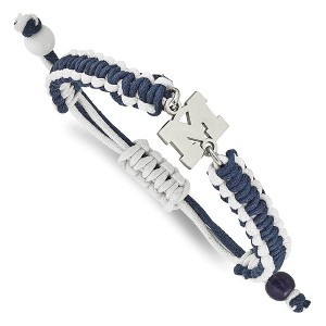 Black Bow Jewelry Stainless Steel Michigan Wolverines NCAA charm Bracelet 9 Inch - 1 of 3