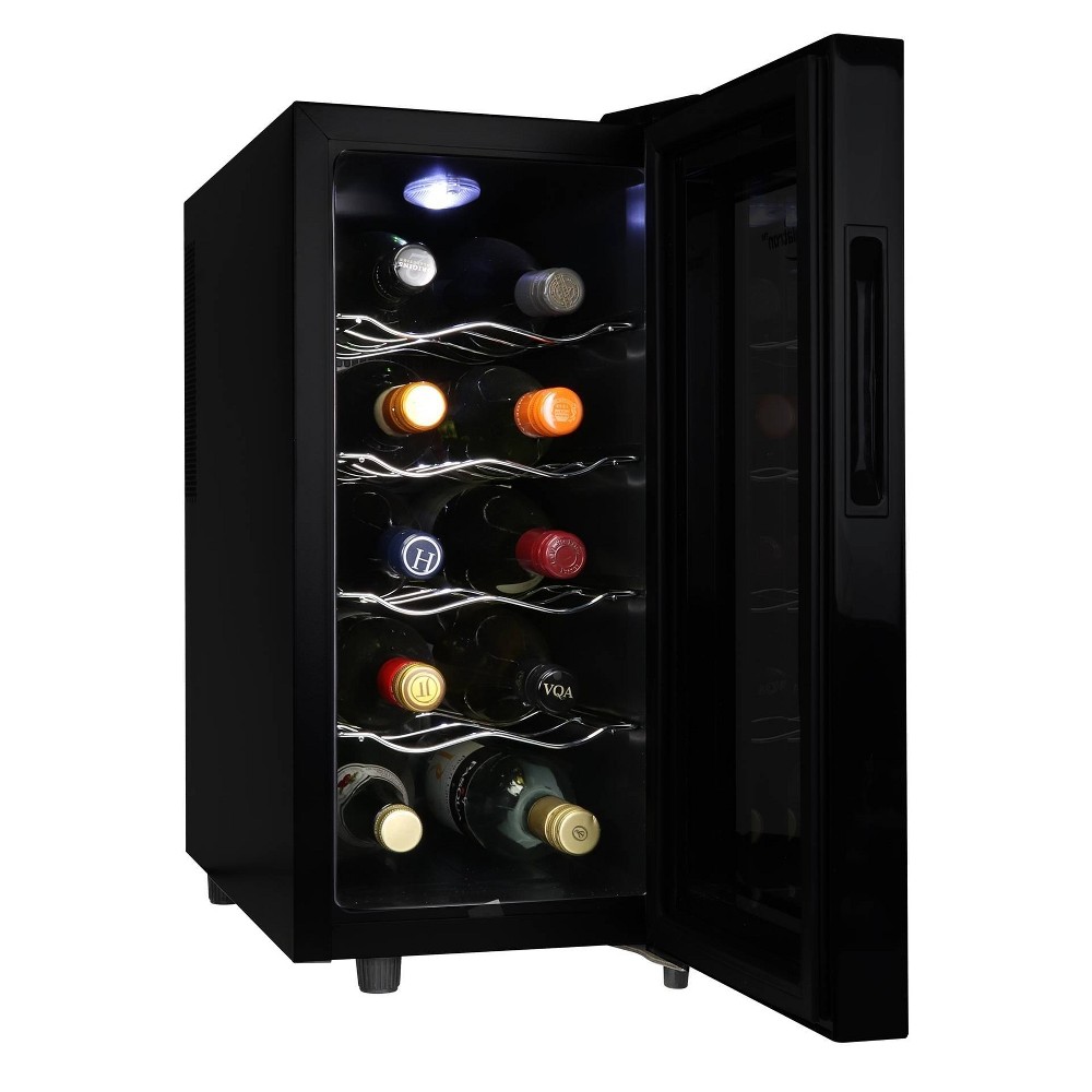 Photos - Fridge Koolatron Wine Cooler Refrigerator 10 Bottle Countertop Compact Wine Cellar, Small Freestanding Wine : Black, Thermoel 