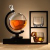 JoyJolt Executive Computer 3-Piece Whiskey Decanter & Glass Set - 2 Double Old Fashion Glasses & 1 Decanter - 4 of 4