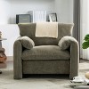 Modern Oversized Accent Chair, Chenille Upholstered Armchair Single Sofa Lounge Chair for Living Room/Bedroom - ModernLuxe - 2 of 4