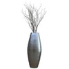 Uniquewise Bamboo Cylinder Shaped Floor Vase - Handcrafted Tall Decorative Vase - Ideal for Dining Room, Living Room, and Entryway - 2 of 4