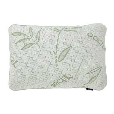 Okuna Outpost Bamboo Memory Foam Standard Size Bed Pillow, Washable Pillow Case
