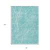 Teal Blue And Ivory Abstract Washable Indoor Outdoor Area Rug - 3 of 4
