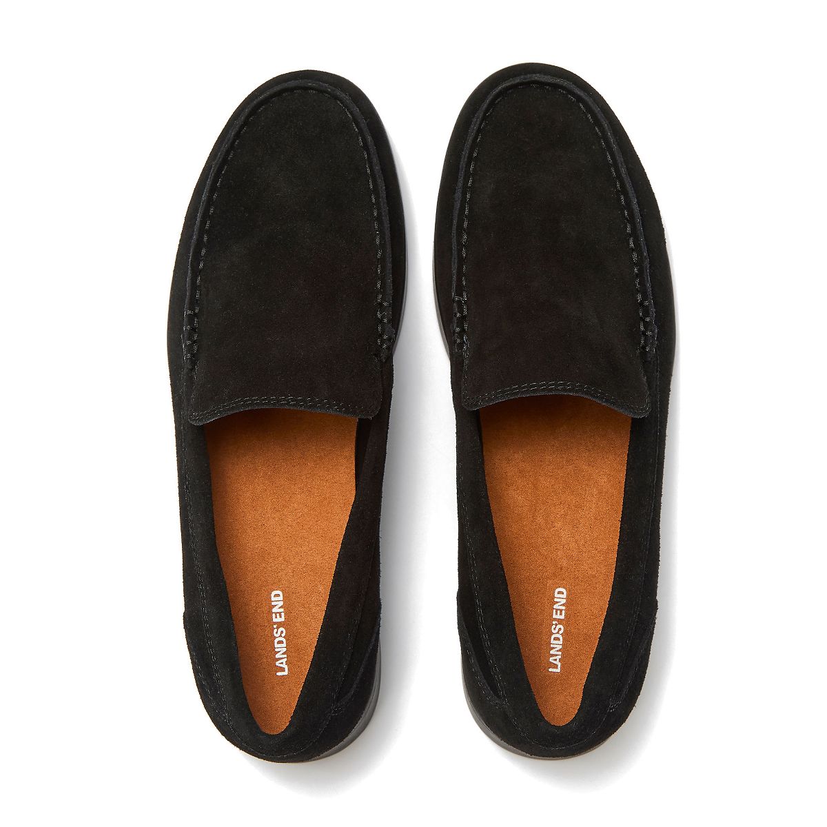 Lands' End Men's Essential Suede Loafers - thumbnail 2