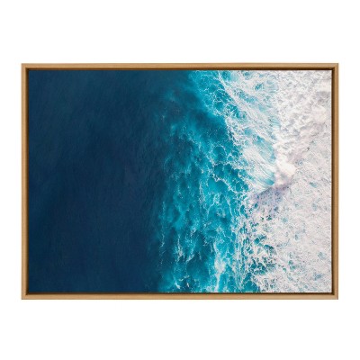 Natural Framed Coastal Seascape Canvas Print, 28 x 38