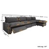 149''Modular Sectional Sofa with Heating cushion Power Recliner Chair, Sectional Sofa Deep Seat 4-Seater with Ottoman Soft Couch with USB Ports - 2 of 4