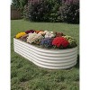 Large Galvanized Metal Raised Garden Bed Kit -Planter Box with Gloves & Support Rod for Outdoor Gardening - Ideal for Flowers, Vegetables 2-Pack - 4 of 4