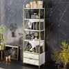 Decorotika,Frida 60 Bookcase - Ephesus Marble & Gold - 2 of 4
