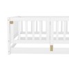 Okak Montessori Floor Bed Twin/Full Size,Toddler Bed with Safety Fence & Door, Solid Wood Kids Bed Frame for Nursery & Bedroom - 4 of 4