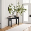 60" Modern Console Table Oval Console Table With Solid Wood Arched Legs Narrow Entryway Table-Tanpinhause - 4 of 4