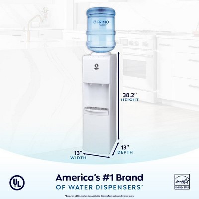 Primo White Freestanding Hot and Cold Water Dispenser