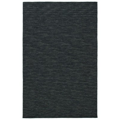 Handwoven Charcoal Grey Nomadic Kilim Rug - 3x5 Feet