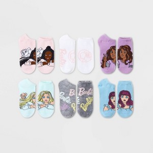 Girls' Barbie 6pk Socks - 1 of 3