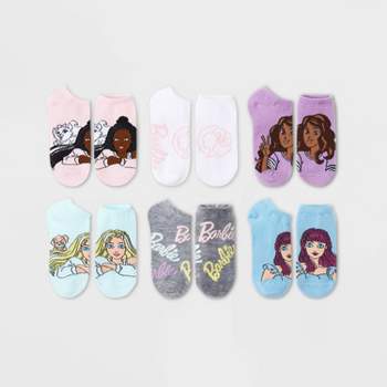 Girls' Barbie 6pk Socks