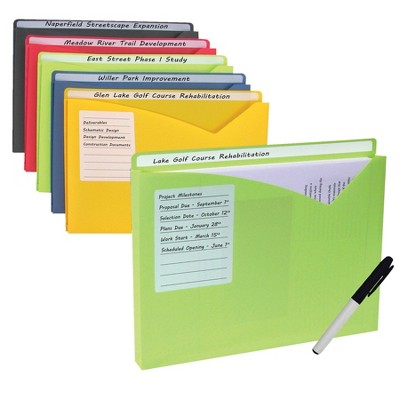 C-Line Write-On Poly File Jackets, Letter Size, Assorted Colors, pk of 25