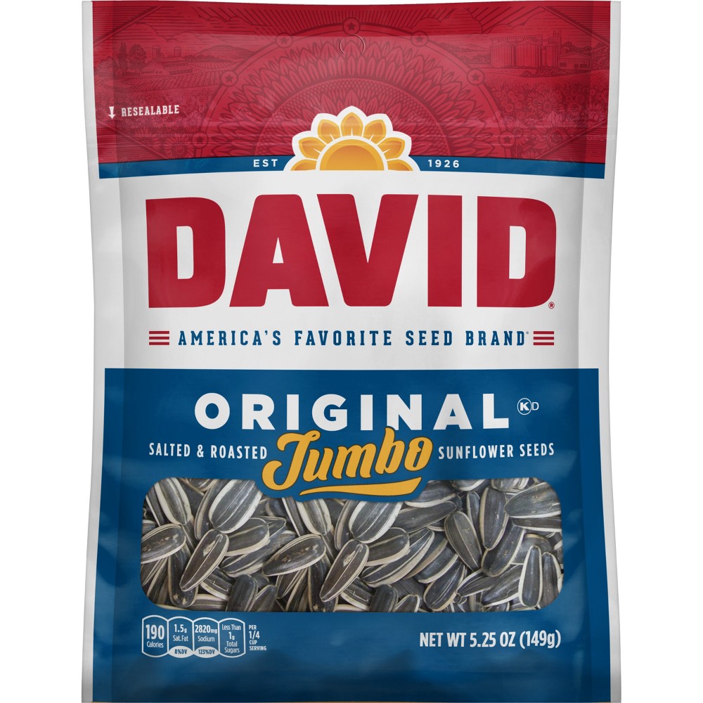 UPC 026200238920 product image for David Sunflower Seeds 5.25 oz | upcitemdb.com