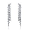Guili Elegant Large 82MM Dangle Cubic Zirconia Bridal Earrings – Glamorous Jewelry for Weddings, Special Occasions, and Elegant Bridal Looks - 2 of 2
