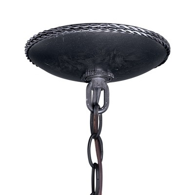 Black Walnut Rustic Glass Mini Pendant Light