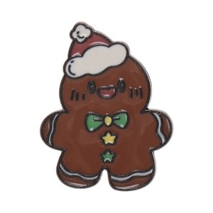 Unique Bargains Christmas Brooches Series Alloy Dripping Wax Red Green 0.98"x1.06" 1 Pc - 1 of 4