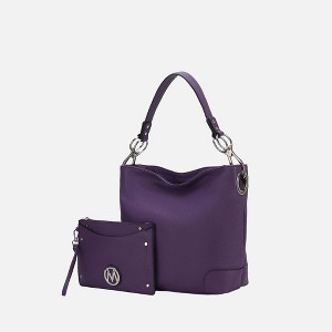 MKF Collection Viviana Vegan Leather Hobo Bag with Matching Wristlet by Mia K - 1 of 4