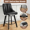 Gikpal Swivel Bar Stools with Backs, 24" Counter Height Bar Stools, Fabric Upholstered Counter Bar Stools with Solid Wood Legs for Kitchen Island - 4 of 4
