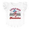 The Juniper Shop Little Miss Firecracker Checkered Flutter Sleeve Tee - 2 of 4