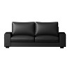 Elegant Faux Leather Sofa with Side Pockets and Comfortable Cushions - 4 of 4
