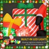 QingMoon Inflatable Christmas Decoration, Blow Up Santa Claus with Gift Box Design, Suitable for Patio, Garden and Gates - 3 of 4
