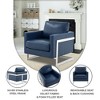 Lincoln Leather Accent Chair with Chrome Steel Frame - 3 of 4