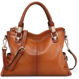 Soft Women Genuine Leather Purses and Handbags Satchel Tote Shoulder Bag - 1 of 4
