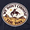 Women's Yellowstone we Don'T Choose The Way Bucking Bronco Loose T-Shirt Navy - 2 of 4