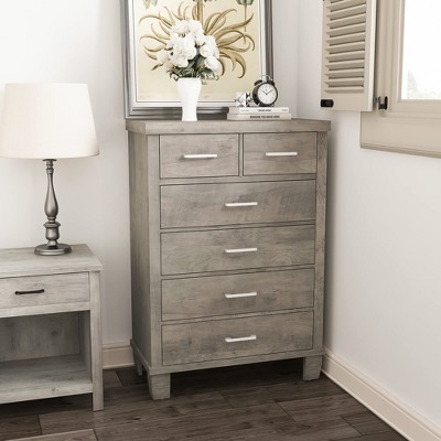 Dresser for Bedroom with 6 Drawers, 45" Tall Chests of Drawers with Storage